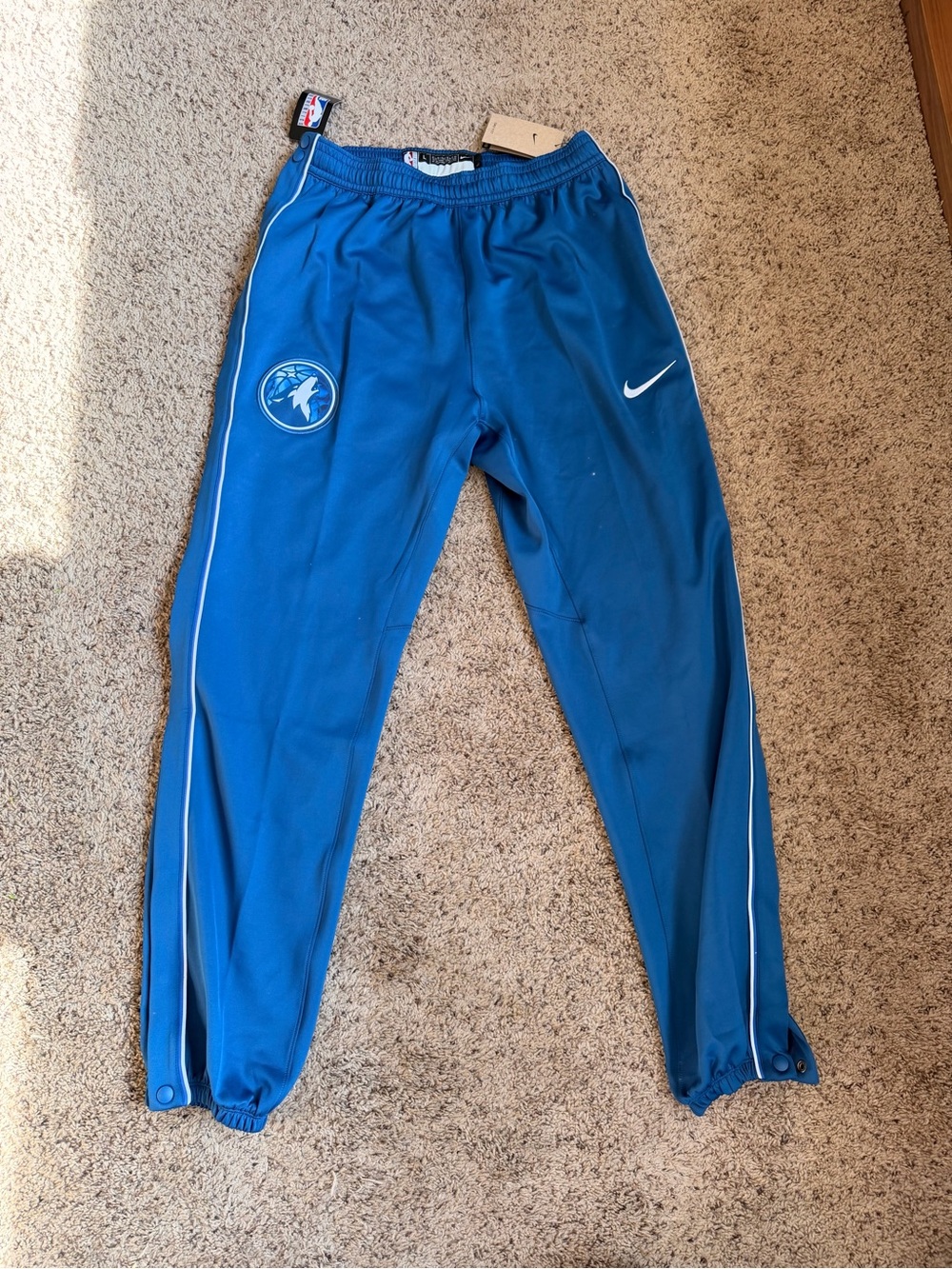 New Nike Minnesota Timberwolves Basketball Tear Away Pants City Edition L Tall